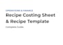 set up your fnb costing, menu engineering, and inventory system